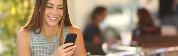 A woman using cellphone